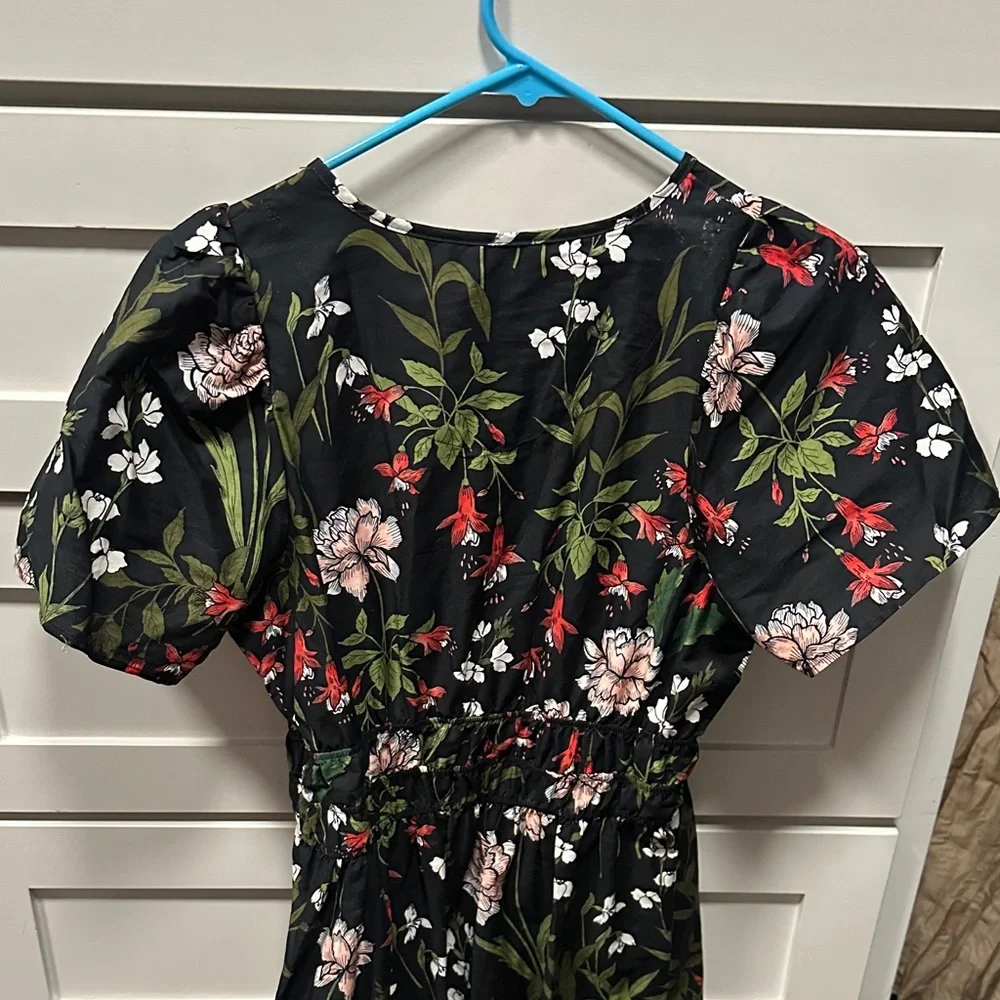 Anthropologie Black and Red Floral Maxi Dress - Picture 5 of 6